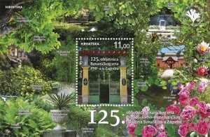 Croatia 2014 MNH Souvenir Sheet Stamps Scott 900 Botanic Garden Flowers Insects