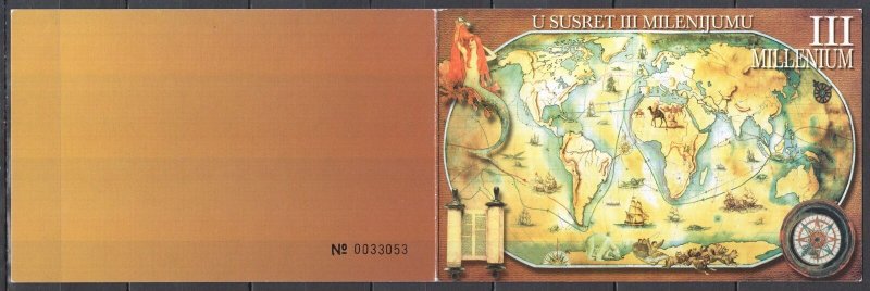 SS0373 2000 YUGOSLAVIA MILLENNIUM SPACE SHIPS EXPLORATION BOOKLET