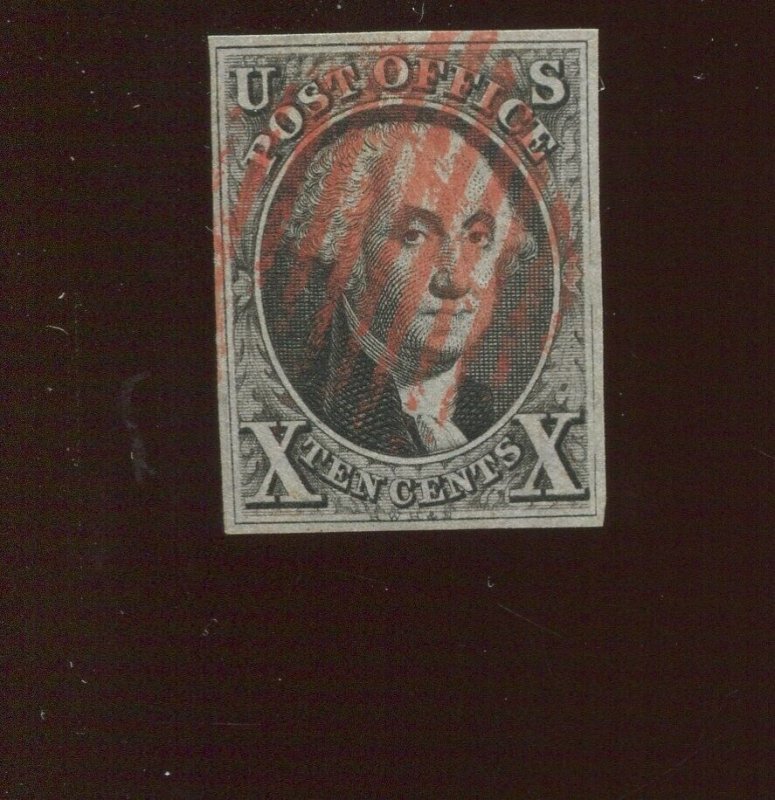 2 Washington Imperf Used Stamp (Bx 3504) 