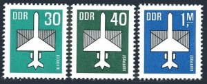 Germany-GDR C12-C14, MNH. Michel . Air Post 1982. Plane & envelope.