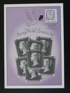 London stamp world exposition card Finland 1990