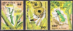 Niger 748-750  Insects SET 1987