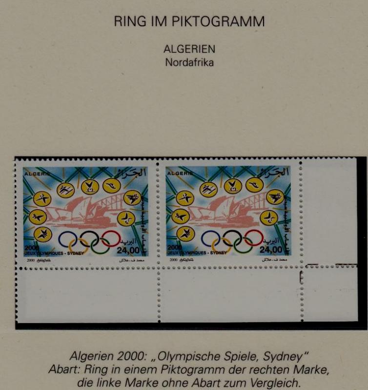 Algeria 1180 MNH Olympic-2000, error