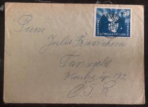 1951 Neuhaus East Germany DDR Cover To Tanvald Czechoslovakia Mi #285