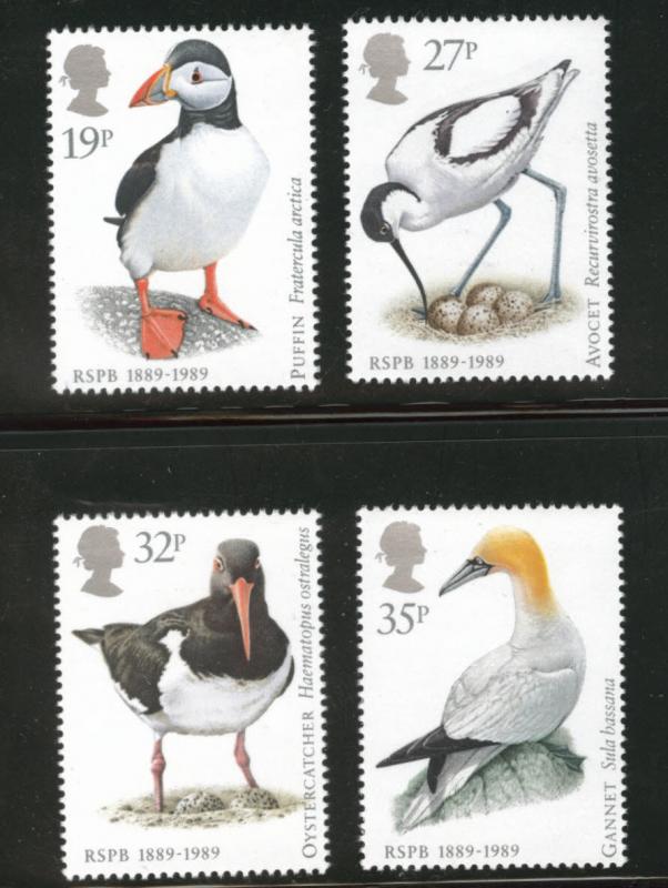 Great Britain Scott 1239-1242 MNH** 1989 Bird set