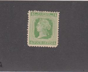 PRINCE EDWARD ISLAND # 14 MH 4cts GREEN QUEEN VICTORIA