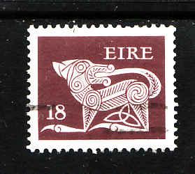 Ireland-Sc#470-used 18p dull red brown-Dog-Animals-1981-