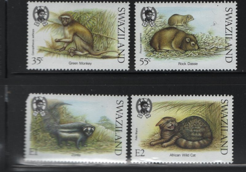 SWAZILAND 539-542 (4) Set, Hinged, 1989 Small Mammals