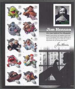 United States #3944 37-cent Jim Henson & the Muppets MNH sheet of 11