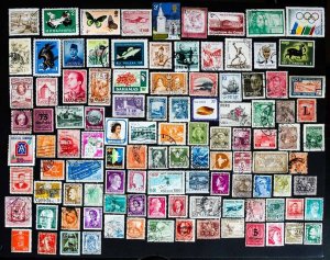 Worldwide Lot - 108 Stamps, Mint & Used, No Junk.