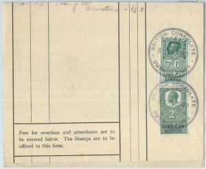 72478 - GB - POSTAL HISTORY - CONSULAR SERVICES stamps on RECEIPT 1943