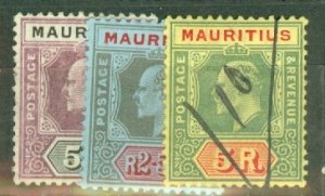 JG: Mauritius 137-149 mint; 150 used not counted CV $100; scan shows only a few