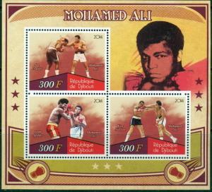 Djibouti - Muhammad Ali MNH set - 4val sheet + s/s