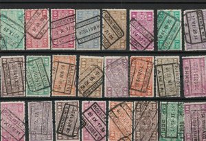 belgium railways parcel stamps ref r10921