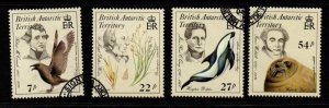 BRITISH ANTARCTIC TERR. SG143/6 1985 EARLY NATURALISTS USED