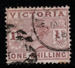 VICTORIA SG321 1887 1/= DULL PURPLE-BROWN USED