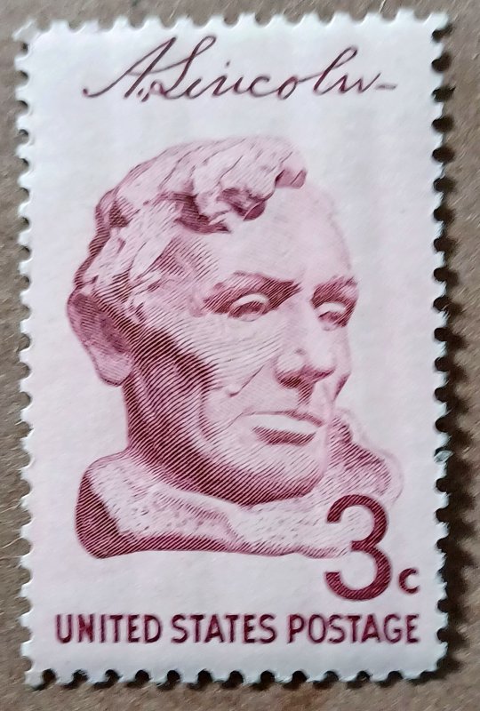United States #1114 3c Abraham Lincoln by Gutzon Borglum MNH (1959)