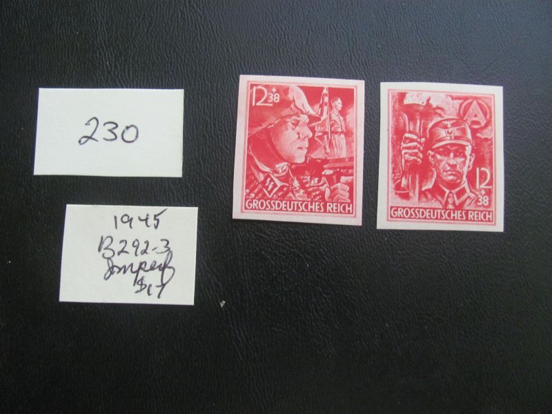 Germany 1945 MNH SC B292-B293 IMPERF. SET XF  (230)