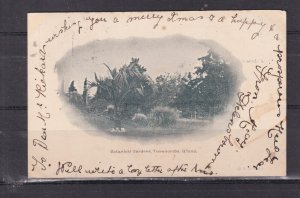 QUEENSLAND, TOOWOOMBA BOTANICAL GARDENS, 1901 ppc. Toowoomba to Victoria.