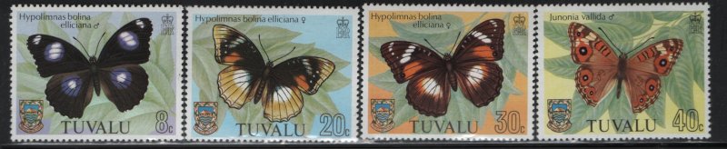 TUVALU, 146-149, (4) SET, MNH, 1981, BUTTERFLIES