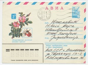 Postal stationery Soviet Union 1982 Medicinal herbs - Dog rose