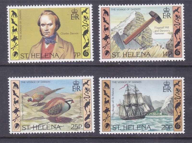 St Helena 368-71 MNH 1982 Sesquicentennial of Charles Darwin's Visit Set of 4