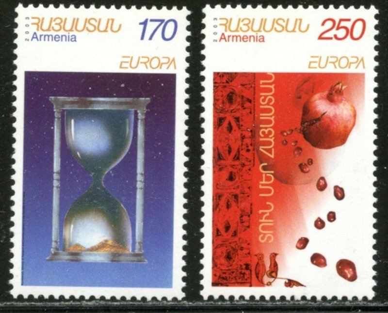 ARMENIA Sc#670-671 2003 EUROPA Issue Complete Set OG Mint NH