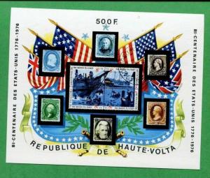 1975 Burkina Faso Postage Stamp Souvenir Sheet #358 Mint American Bicentennial