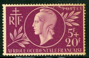 French Colony 1945 French West Africa Semipostal Scott # B1 MNH H271 ⭐⭐