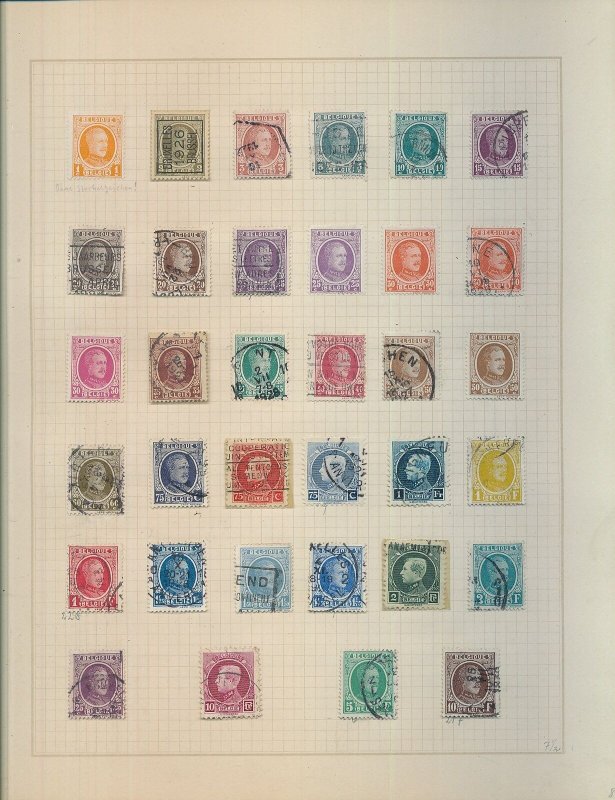 BELGIUM 1919/20s TB Sport Tin Hat Red X Used MH on Pages(Aprx 100 Items) HP599 