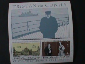 TRISTAN DA CUNHA-1974-CENTENARY BIRTH OF SIR WINSTON CHURCHILL- MNH S/S VF