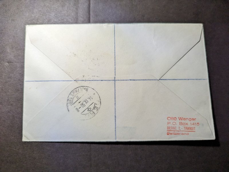 1950 Registered British Pitcairn Islands Cover to Berne Switzerland