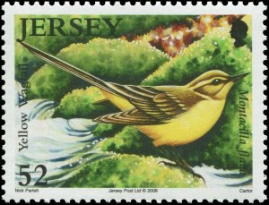 Great Britain Jersey 2008 Sc 1342-1347 Birds Wheatear Whinchat Wagtail CV $9.90