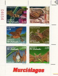 Salvador 1999 Sc#1510  BATS  Sheetlet (6) MNH