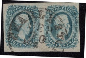 U.S. - Confederate States 11 - Pair - Charleston, SC cancel