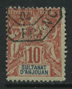 Anjouan 1900 10 centimes used