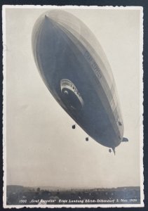 1929 Zurich Switzerland RPPC Postcard Cover Graf Zeppelin LZ 127 First Flight