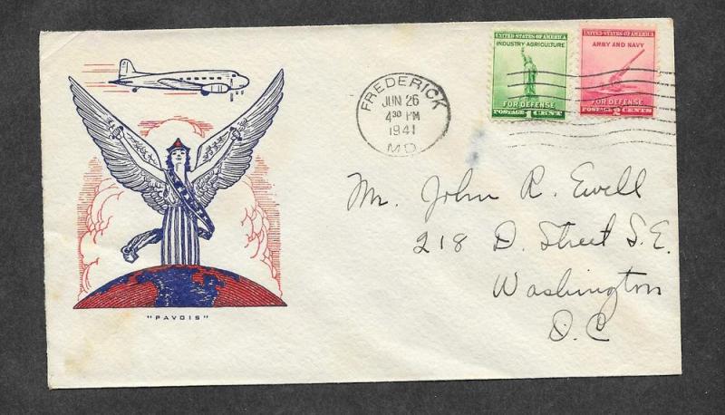 U S 899, 900 Defense Patriotic Cachet