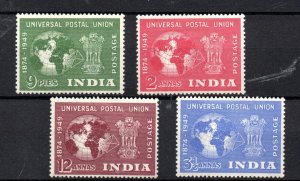 India 1949 UPU LHM Set SG325-328 WS37092