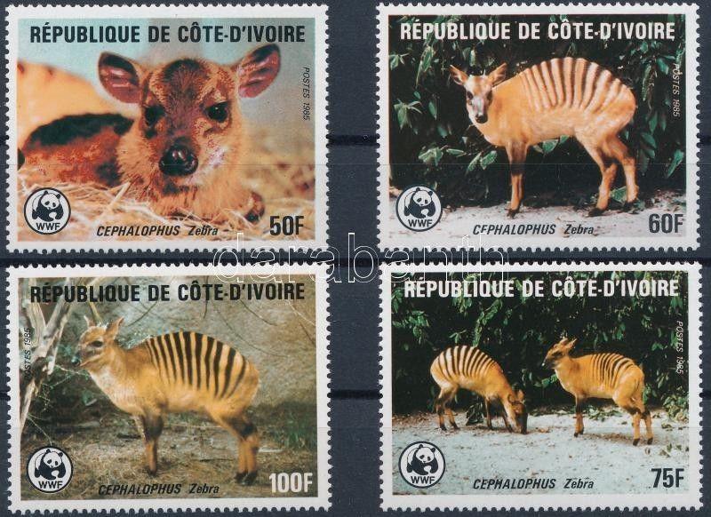 Ivory coast stamp WWF Zebra duiker set MNH 1985 Mi 881-884 WS220827