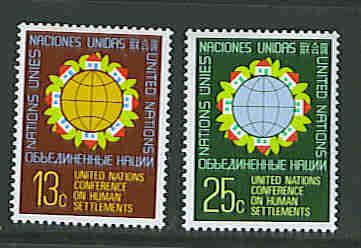 UN New york issue # 276-77 f-vf mnh set