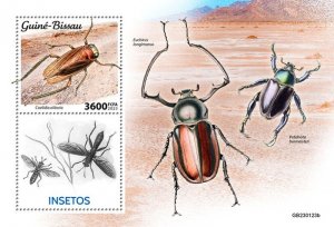 Guinea-Bissau - 2023 Insects, Leafhopper - Stamp Souvenir Sheet - GB230123b
