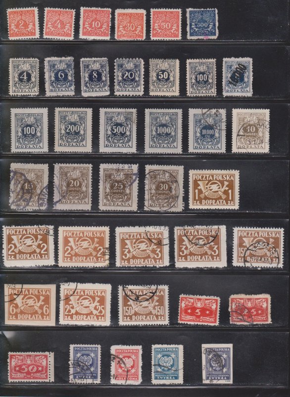 POLAND - Used Collection Of Early Including Airmails, Semi-postals & Postage Due