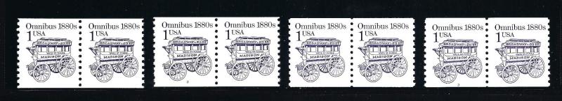 2225, 2225 P# 2, 2225B SG, 2225B SG P# 3, COIL PAIRS, MINT NH