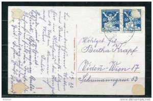 Czechoslovakia 1922 Postal Stationary card to Vienna Rloesengebirge