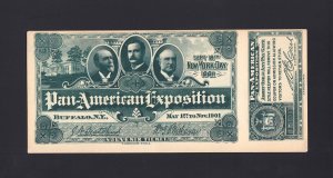 1901 BUFFALO EXPOSITION: Complete Pan-American Exposition Ticket - NEW YORK DAY