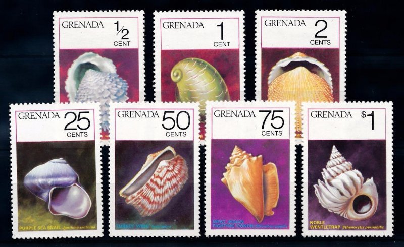 [64636] Grenada 1975 Marine life seashells sea snails  MLH