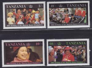 Tanzania 333-336 Queen Elizabeth II 1987