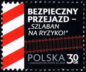 Poland 2020 MNH Stamp Safety on the Road Trains Railway