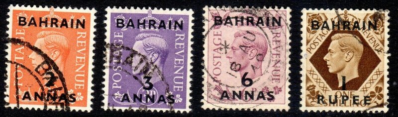 BAHRAIN--1948 -49  - SGbtw 54- 58  -four values -  Used -      